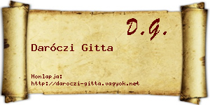 Daróczi Gitta névjegykártya